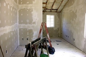 room remodel with new sheetrock - drywall